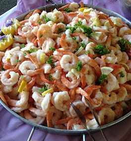 Boiled Prawns at a Wedding Catering by Christie's Catering Tacoma 