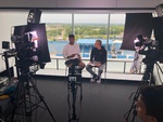 Interview of a sports personality at premier health recorded by Merlin Productions LLC 