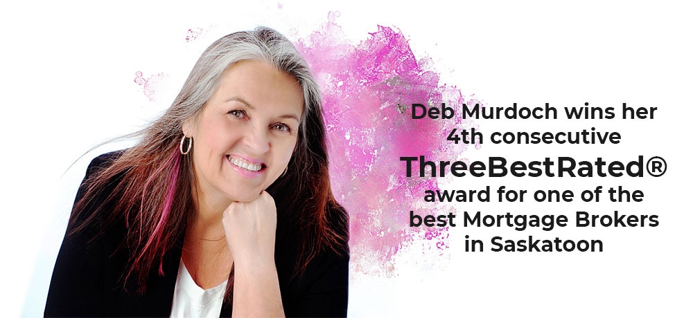 Deb Murdoch wins her 4th consecutive ThreeBestRated® award for one of the best Mortgage Brokers in Saskatoon