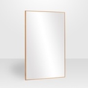 Buy Satin Gold Streamline Metal Mirror at In Style Furniture Gallery