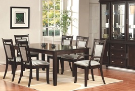 Buy Black Rectangular Dining Table with Upholstered Chairs - Condo Furniture at In Style Furniture Gallery Mississauga