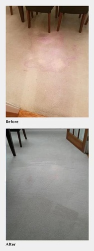 Kitchen Floor Before and After its Cleaned - House Cleaning Alpharetta by Preferred Carpet Cleaning and Floor Care