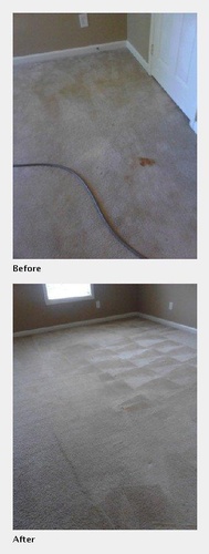 A Carpet Before and After it was Cleaned - Carpet Cleaning Alpharetta by Preferred Carpet Cleaning and Floor Care