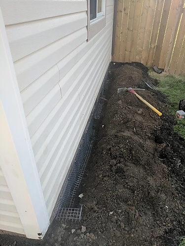 Trench Dug to Install Wired Mesh by Wildlife Damage Protection Services - Wildlife Removal Services Milton