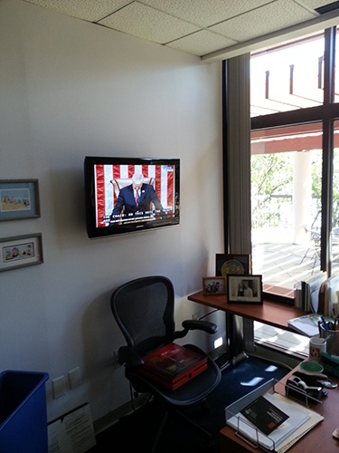 Flat Panel TV Installation in an Office by Nerical LLC - CEDIA Certified Technician in Frederick