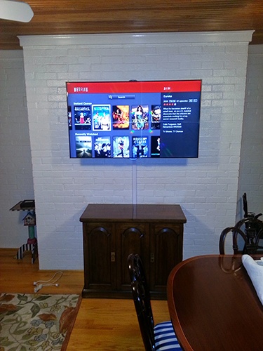 Standard Flat Screen TV Wall Mount Installation Frederick by Nerical LLC - CEDIA Certified Technician