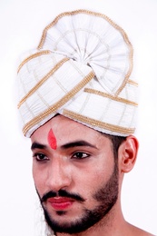 White Color Wedding Safa Turban