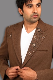 Notch Lapel Brown Jodhpuri Suit BL3050