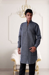 Modern Grey Pathani Suit BL4016