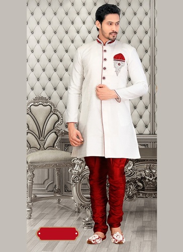 Dazzing Stylewhite Royal Sherwani For Men Wedding