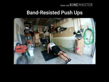 Band-Resisted Push Ups by Mobile Personal Trainer Toronto at Train Smart Fitness & Health