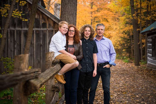 Family Posing in the Woods - Family Photography Uxbridge by Matt Tibbo