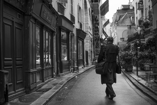 Man Walking on Empty Streets - Travel Photography Uxbridge by Matt Tibbo