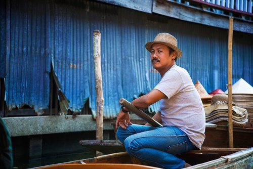 Boatman with his Boat - Travel Photography Services Uxbridge by Matt Tibbo