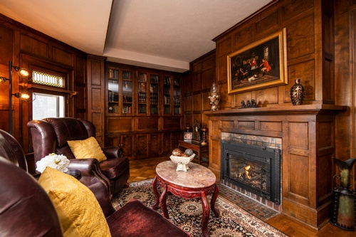 Classic Wooden Living Room Captured by Real Estate Photographer Mississauga
