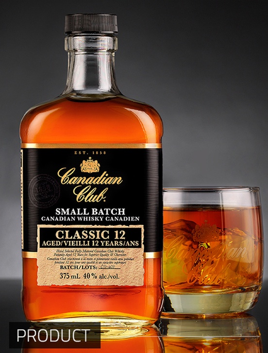 Canadian Club Classic 12 Year Old Whisky - Product Photography Toronto by Matt Tibbo