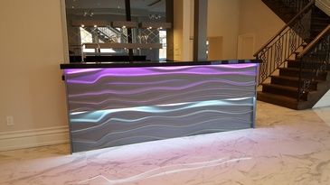 Kitchen Countertop with Ambient Lighting - Kitchen Renovation Services in North York