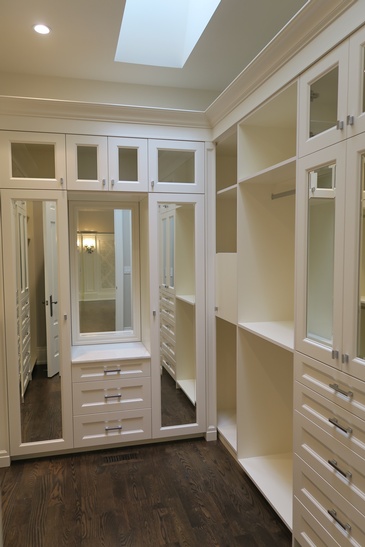 White Closet Room - Custom Wall Units by Advanced Design Kitchens