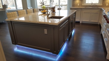Modern Kitchen Countertop with Lighting - Kitchen Renovation Services East York by Advanced Design Kitchens