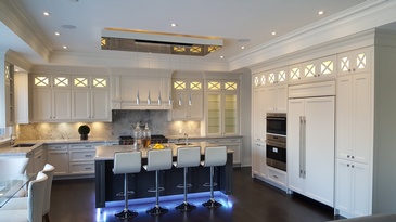 Modern advanced white theme kitchen dining room Kitchen Remodelling Services East York by Advanced Design Kitchens