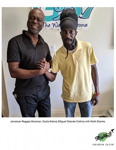 Jamaican Reggae Musician, Sizzla Kalonji Miguel Orlando Collins with Keith Ebanks
