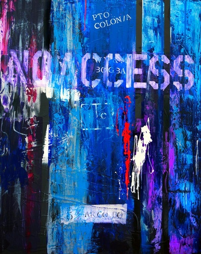 No Access, 2013 Painting by Canadian Abstract Painting Artist - Carolina Vargas Reis