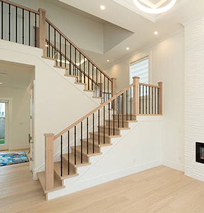 Laminated Staircase by Flooring Contractor Richmond at TJL Floor And Garage Door Inc