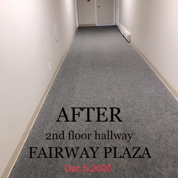 A Look After Cleaning Hallway Carpet at Fairway Plaza Apartments by Professional Cleaners at JAG Cleaning Services Ltd.