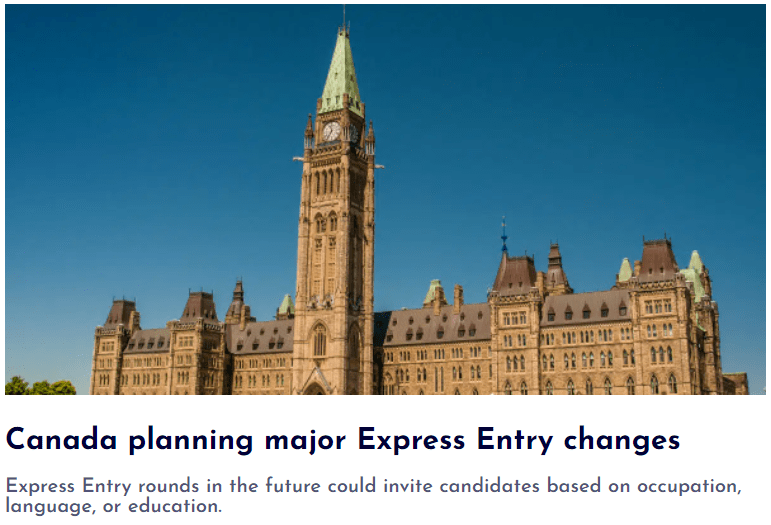 据悉，加拿大政府正在计划对快速通道（Express Entry）也就是我们常说的“EE通道”系统进行重大改革。
