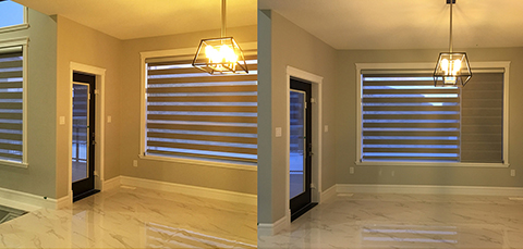 Dual Window Blind installed for Home Decor by Winco Blinds & Window Fashion