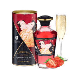 Aphrodisiac Oil, Strawberry & Champagne, Shunga at The Love Boutique, Online Adult Toys Store