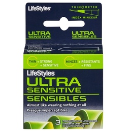 Lifestyles Ultra Sensitive Condoms at The Love Boutique, Adult Store Online
