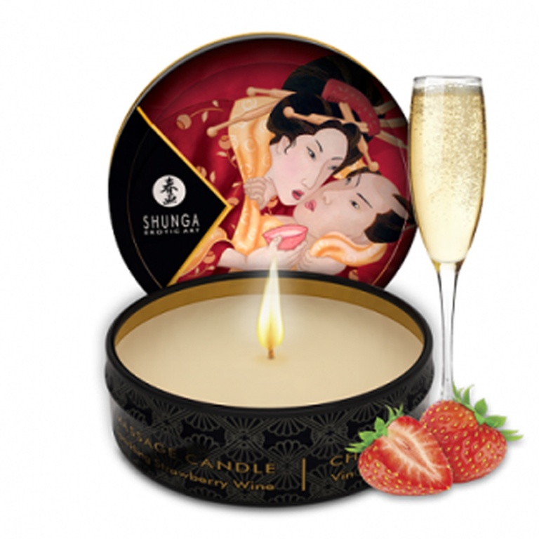 Massage Candle Mini, Strawberry Wine, Shunga