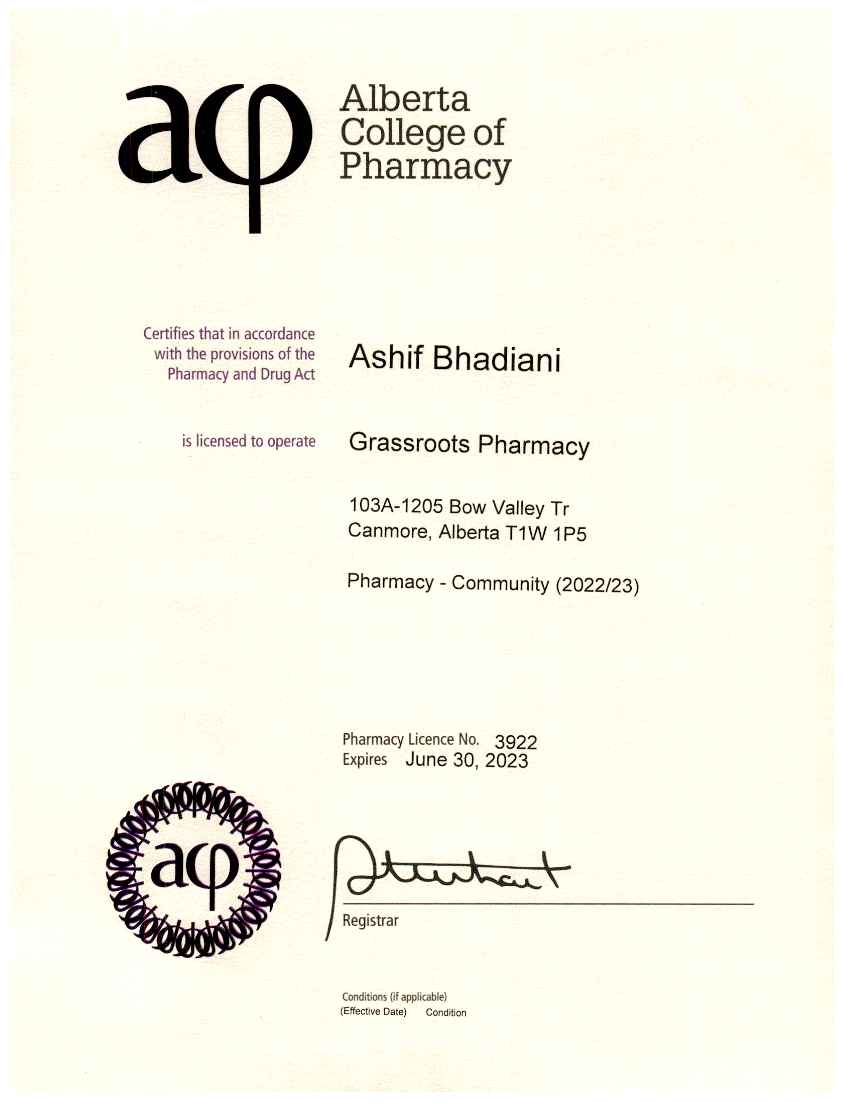 Pharmacy License