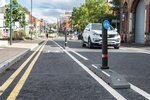 Lane Separators near Commercial Areas - Rubber Traffic Calming - Transportation Solutions and Lighting, Inc