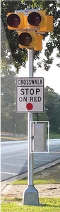 Rectangular Pedestrian Hybrid Hawk Beacon Crossing Warning System - Transportation Solutions and Lighting, Inc