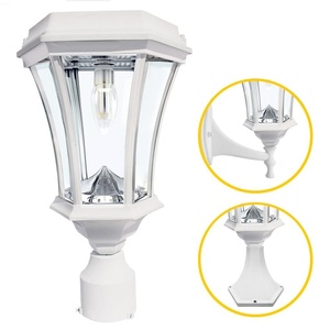 Victorian Bulb Solar Lamp Post GS-94B-FPW - Residential Solar Lighting - Transportation Solutions and Lighting, Inc
