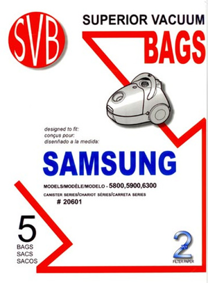 Samsung/SVB - Samsung 601 Canister Vacuum Bags 5 Pack