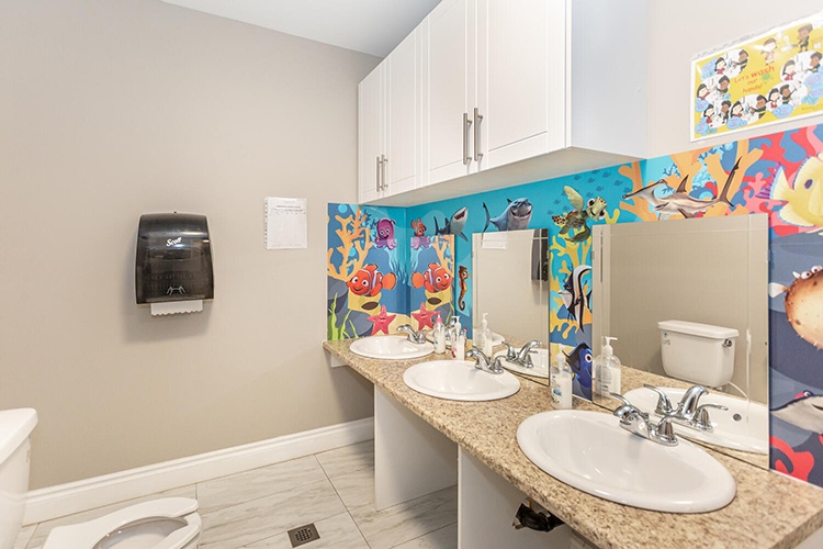 Washrooms for kids at HIDE ‘n' SEEK DAYCARE - Licensed Childcare Center in Brampton, Ontario