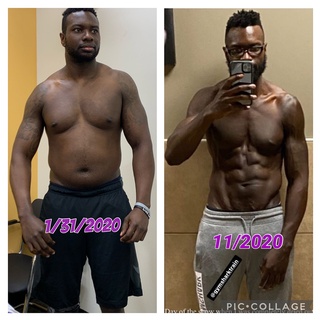 The remarkable transformation from bulky to lean with diet and fitness training from IzzyMo Fitness and Nutrition