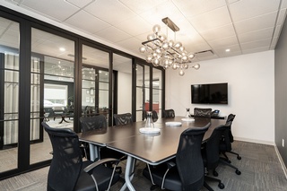 Upgraded commercial conference room space with expert lighting by Winnipeg's commercial electrician