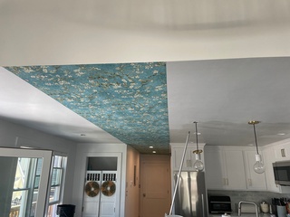 Kitchen Wallpaper Installation Services by Peter Ricciarelli Painting and Wallpapering Company in Whitman, MA
