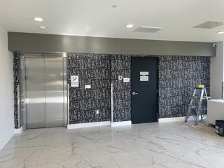 Elevator Wallpaper Installation Services by Peter Ricciarelli Painting and Wallpapering Company in Whitman