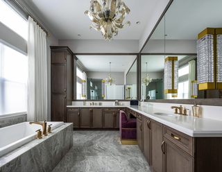 Dedicated assistance in selecting bathroom fixtures and in choosing tiles by Interior Designer
