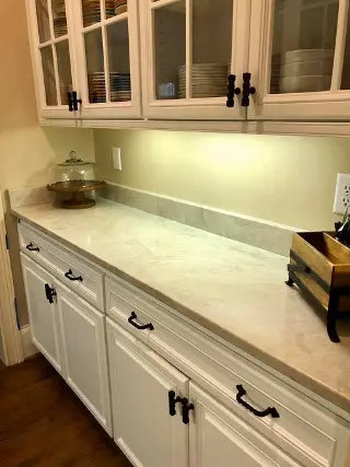 Elevate your Martinez kitchen with Olympus Granite luxurious Marble Countertop and Quality Cabinets