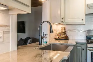 Olympus Granite, which has the enduring elegance of a Marble Countertop, will elevate your space
