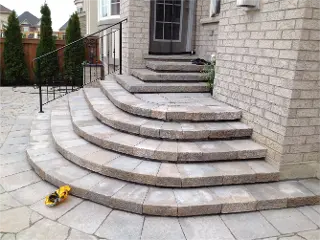 Green Crew Contracting Inc offer Flagstone Stair Case Installation for magnificent look
