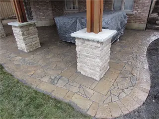 Green Crew Contracting Inc Install Flagstone creating Elegant view