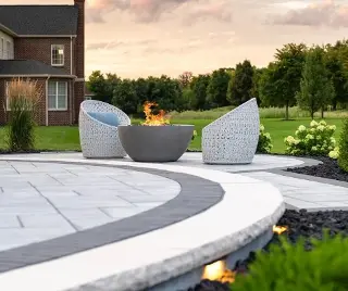 Firepit Construction by Green Crew Contracting Inc for exquisite look