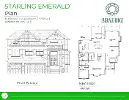 Explore the front exterior and main floor plan of the custom Starling Emerald home by Noura Homes